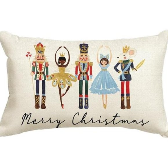 Nutcracker Pillow Cover Decorative Case Accent Xmas Holiday Home Christmas Decor - Picture 10 of 14